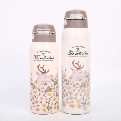 Cute Large Capacity Insulated Straw Cup for Adults