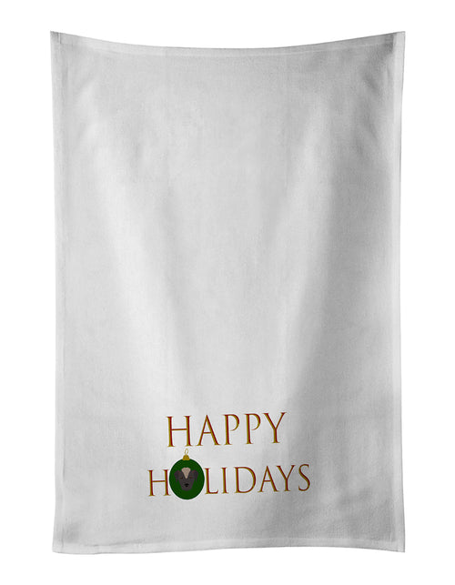 Ecuadorian Hairless Dog - Dog Face Happy Holidays Christmas Kitchen Towel Set of 2