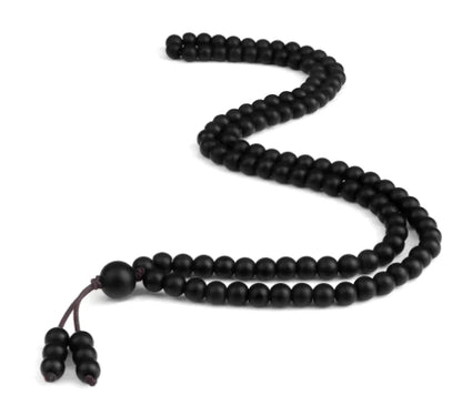 Men's Natural Stone Malachite 108 Beaded Necklace