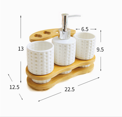 Toothbrush Holder and Bathroom Organizer Set