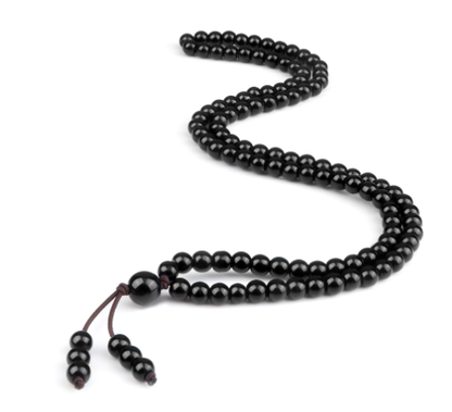 Men's Natural Stone Malachite 108 Beaded Necklace