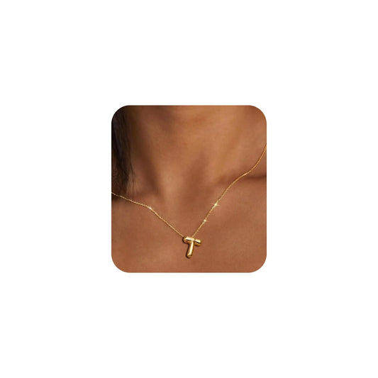 14K Gold Plated Initial Necklaces