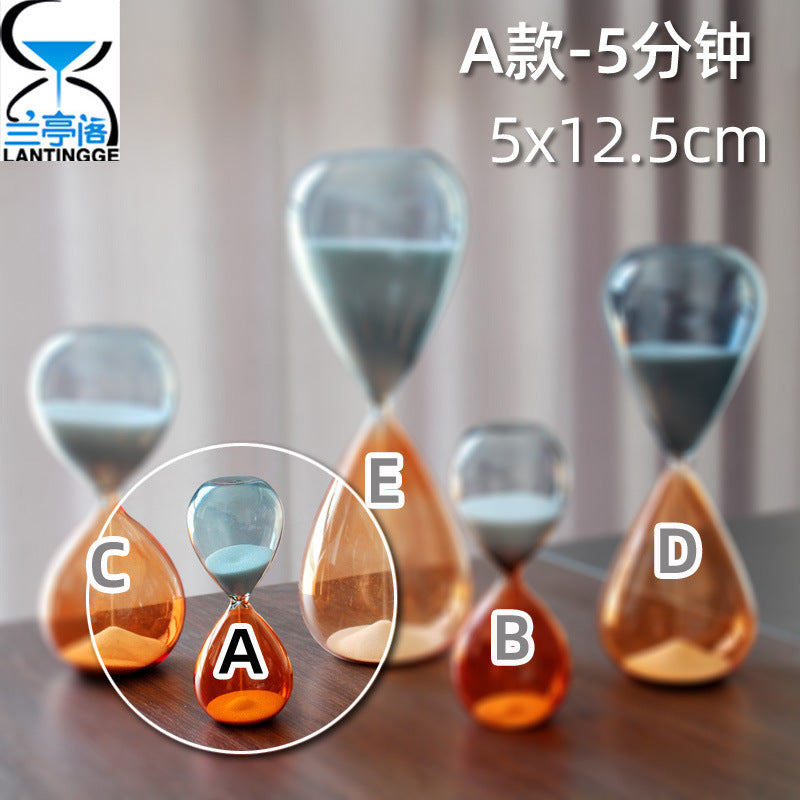 Colorful Glass Hourglass Decorative Home Gift