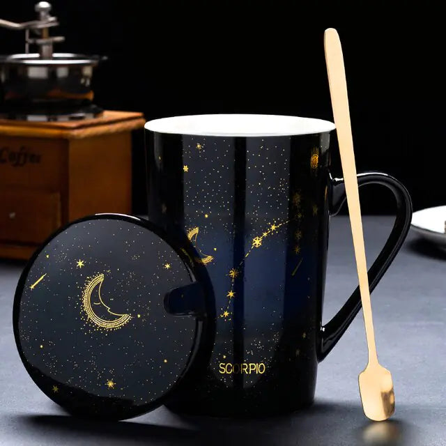 12 Constellations Creative Mugs With Spoon