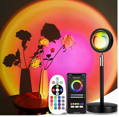 Sunset Cat Geek Lamp with RGB Rainbow Projection (One Piece)