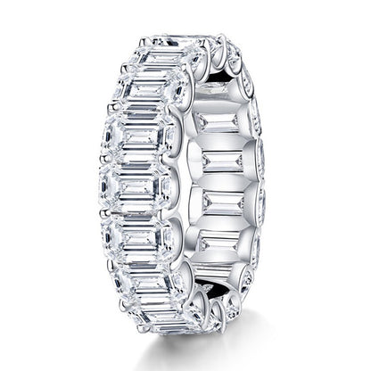 Sterling Silver Ring with High Carbon Diamond Simulant