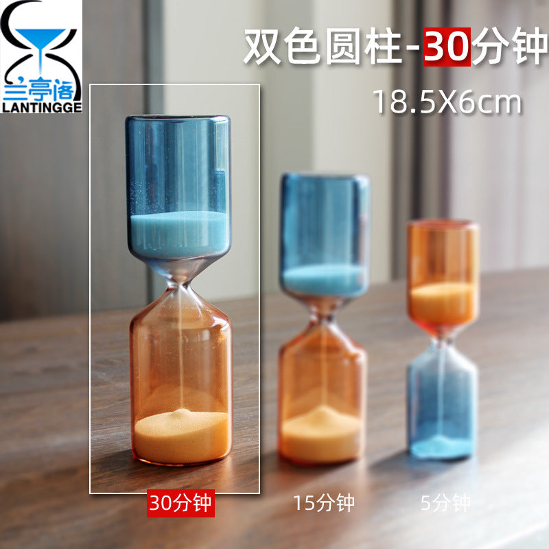 Colorful Glass Hourglass Decorative Home Gift