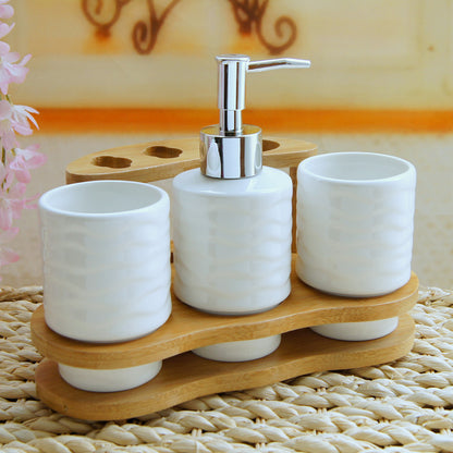 Toothbrush Holder and Bathroom Organizer Set