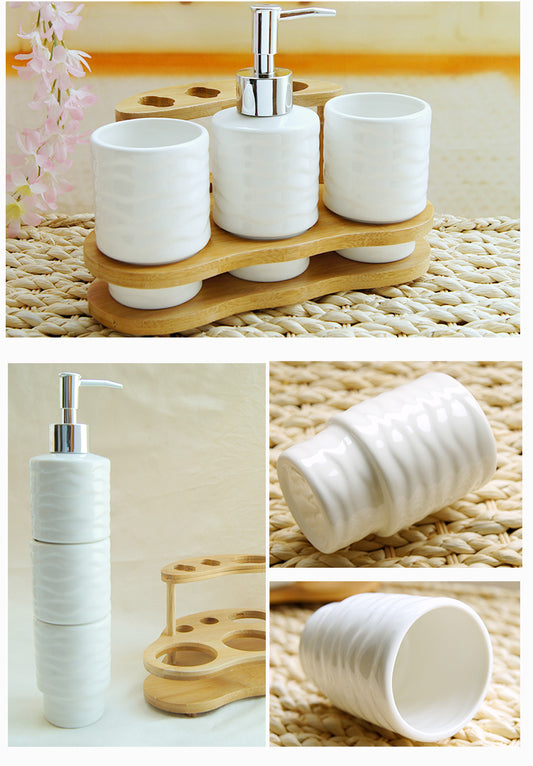 Toothbrush Holder and Bathroom Organizer Set