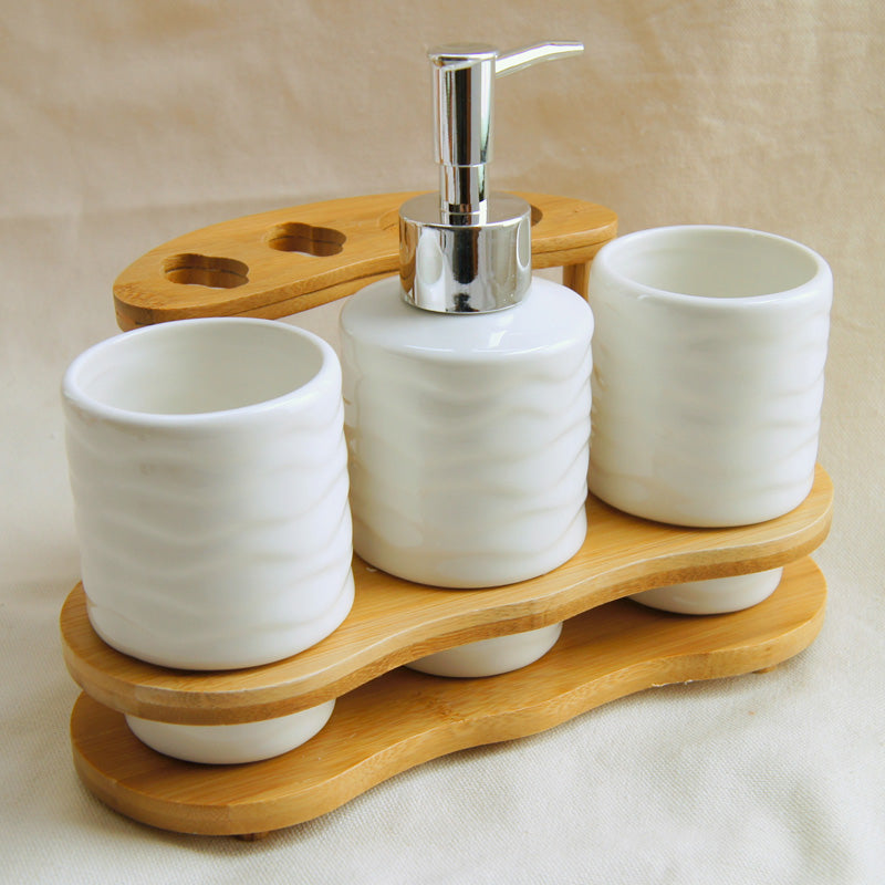 Toothbrush Holder and Bathroom Organizer Set