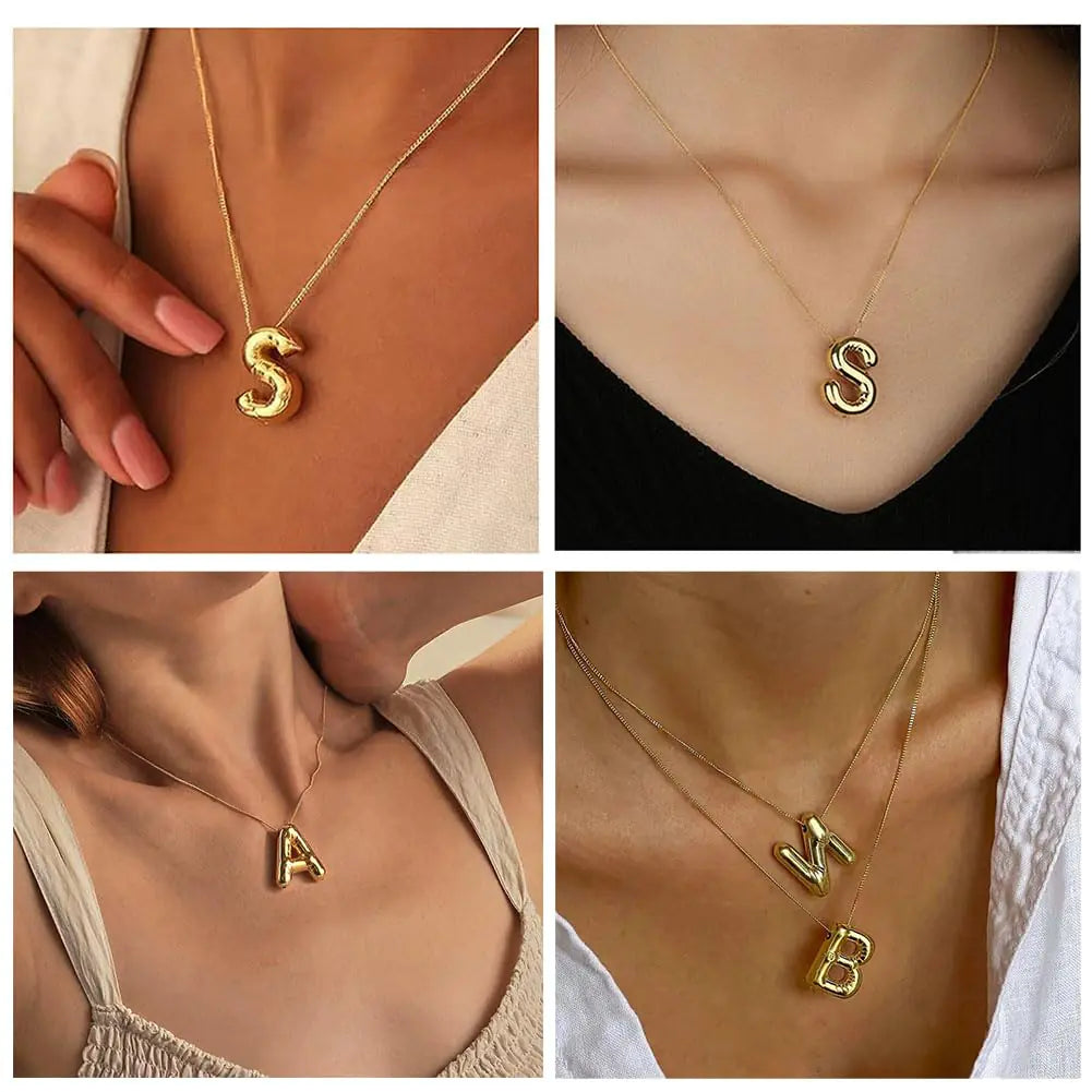 14K Gold Plated Initial Necklaces